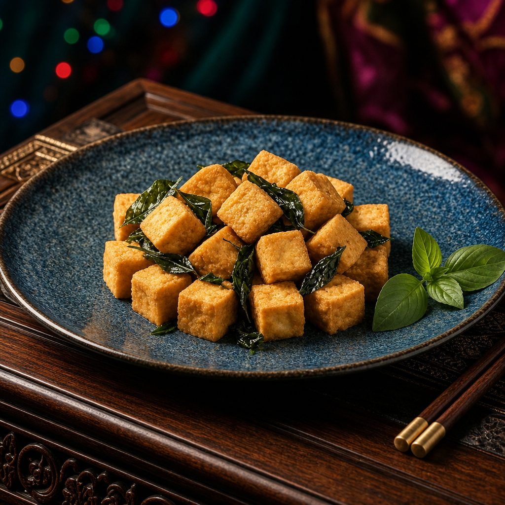 Five Spices Popcorn Tofu.