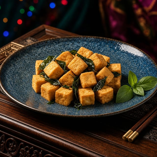 Five Spices Popcorn Tofu.