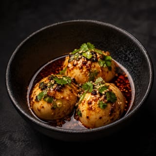Chili Oil Hard-Boiled Eggs (3 pcs)