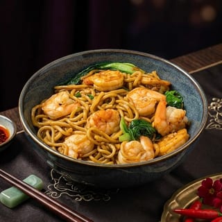 Stir Fry Shrimp Garlic Noodle